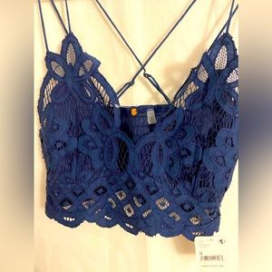 Free people navy blue bralette